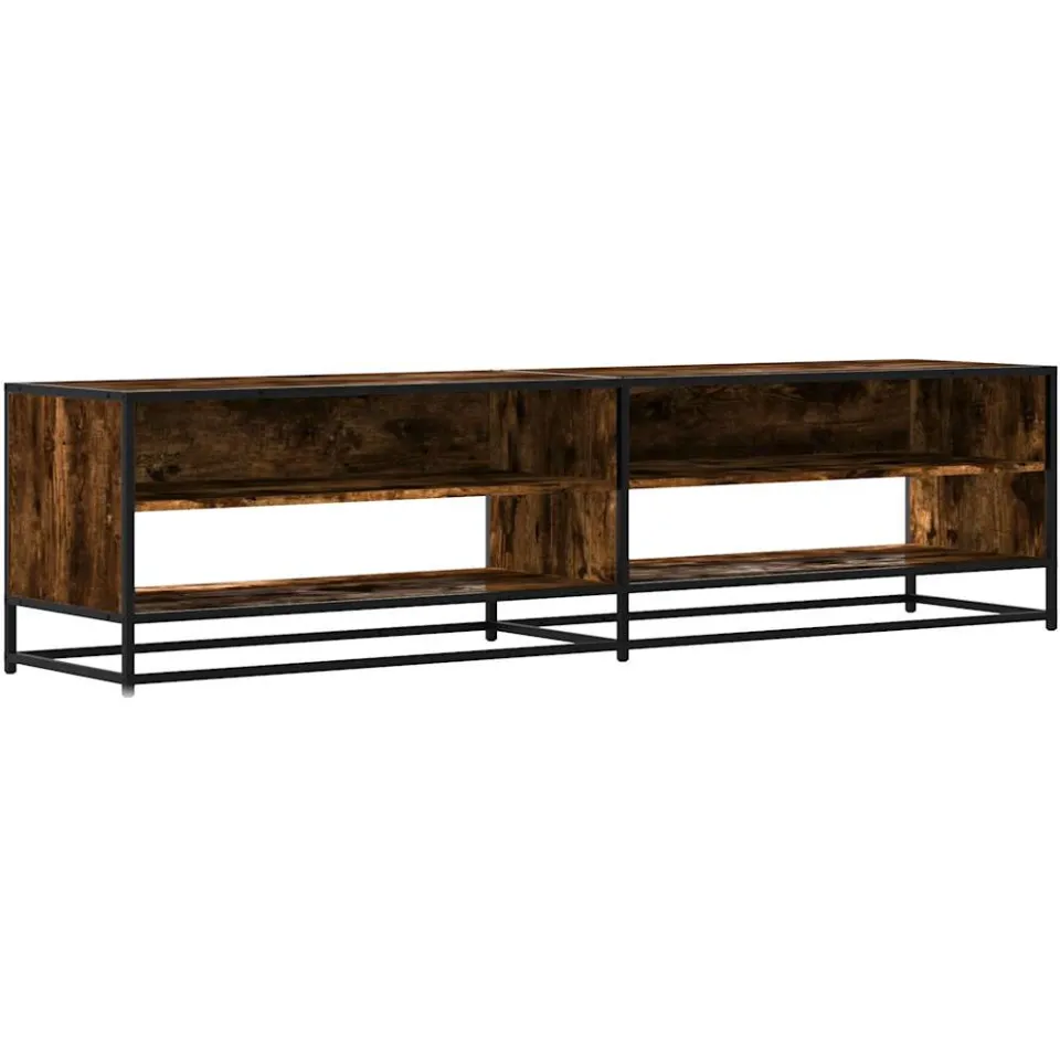 vidaXL Tv-meubel 180,5x40x46 cm bewerkt hout gerookt eikenkleur, foto 3