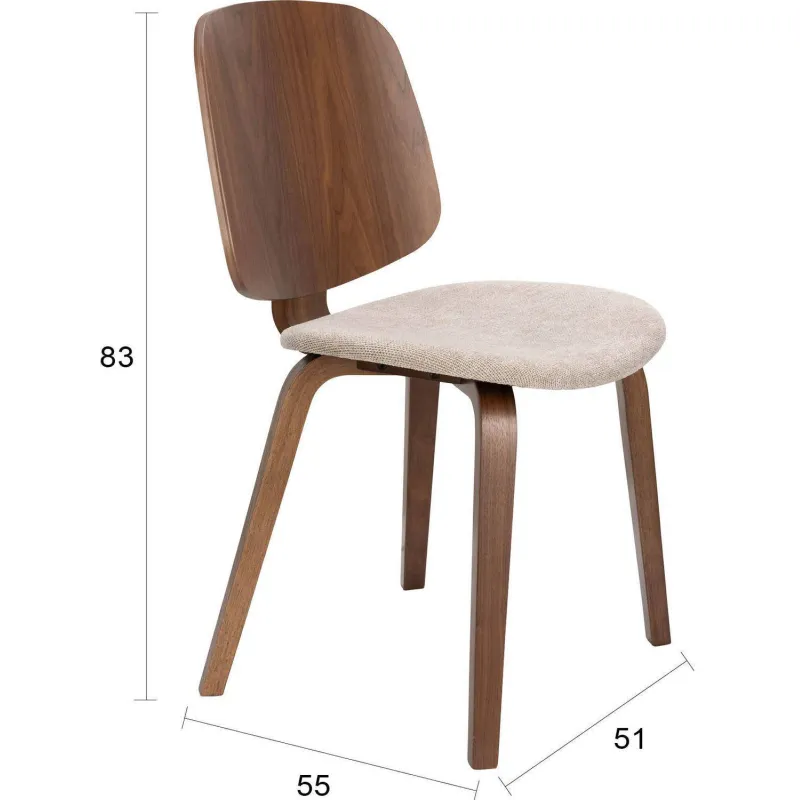Housecraft Living Walden eetkamerstoel beige, foto 4