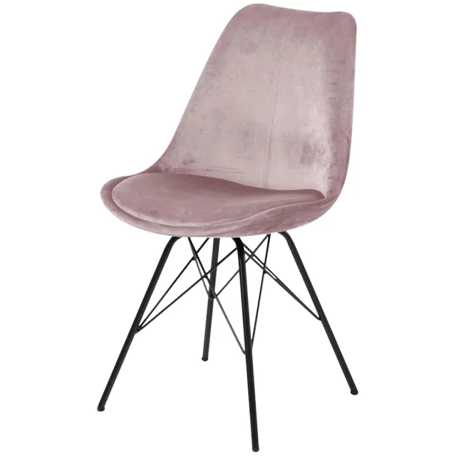 Lisomme Pien eetkamerstoel velvet roze