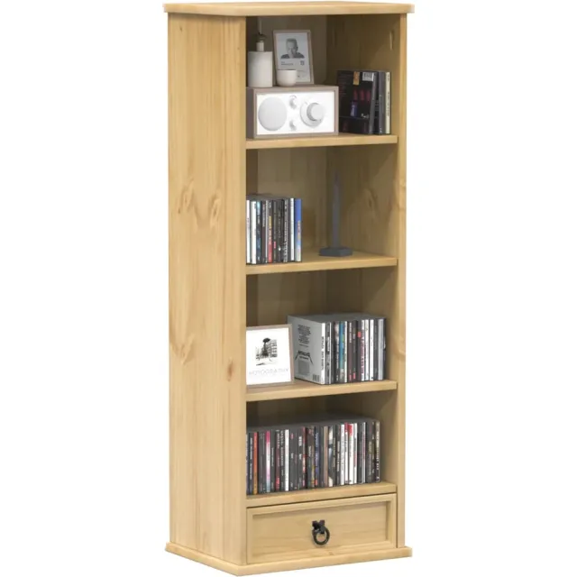 vidaXL Cd-kast Corona 40x30x110 cm massief grenenhout Bruin