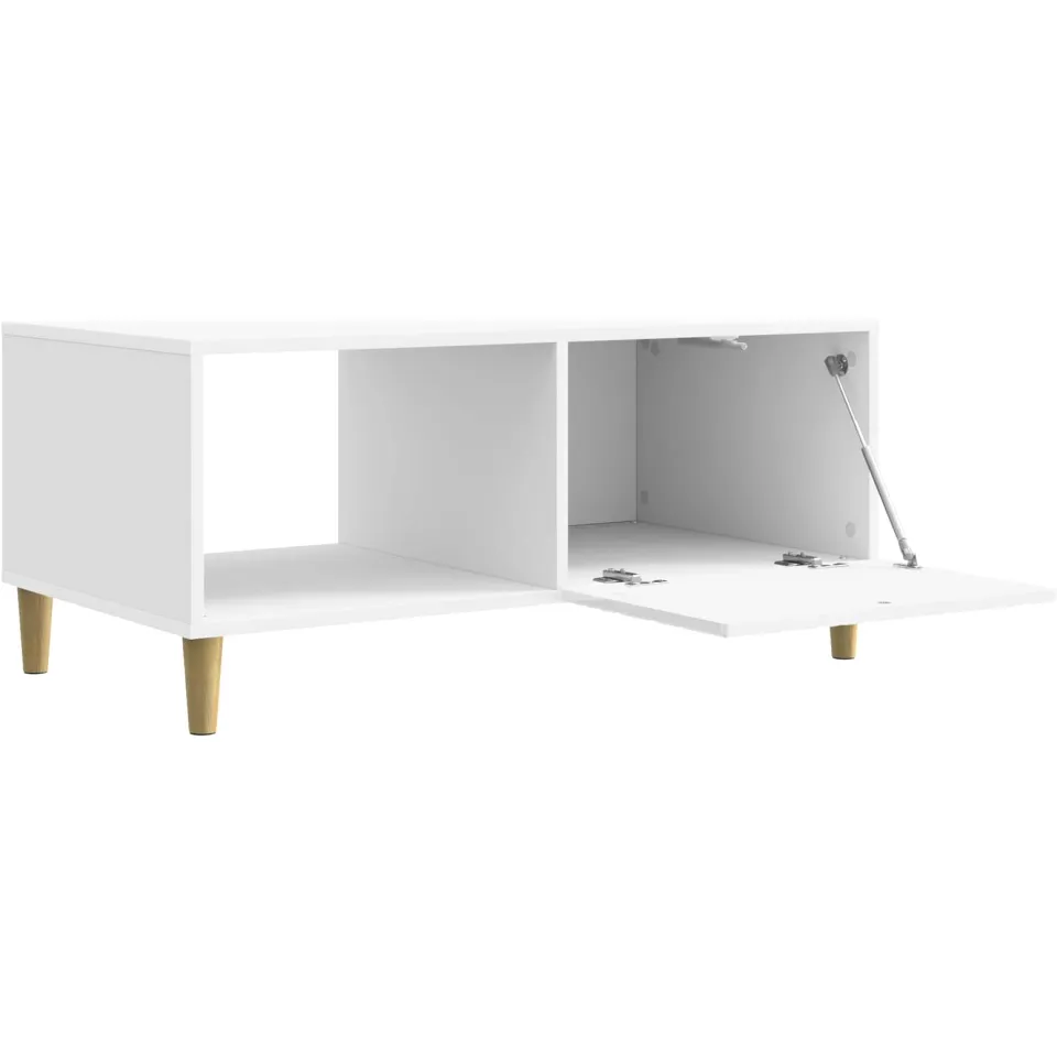 vidaXL Salontafel Hoogglans Wit 90 x 50 x 40 cm Bewerkt hout, foto 2