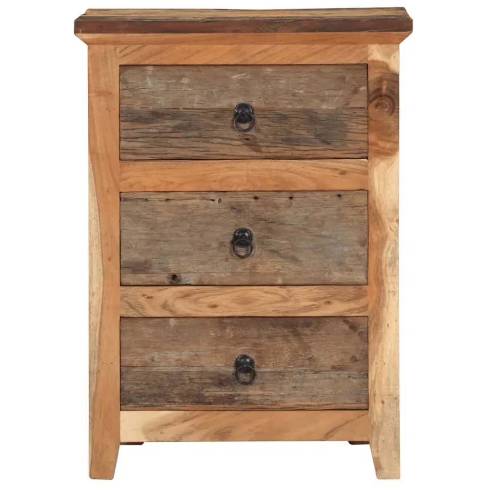 vidaXL Bijzetkast 55x33x75 cm massief acaciahout bruin, foto 3
