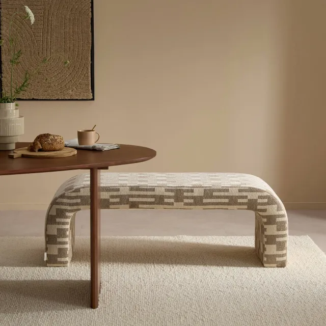 NOUS Living Cannes eetkamerbank city beige, foto 2