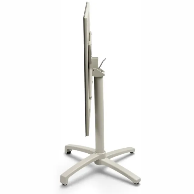 Normin Inklapbare vierkante terrastafel Gent 70 cm | 4 personen | Cement Grey/Sand Brown | HPL & aluminium