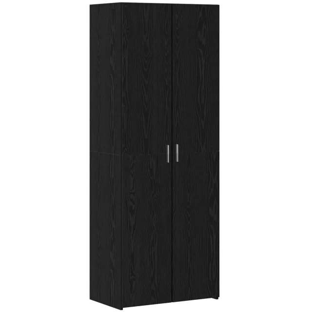 vidaXL Hoge kast Zwart Eiken 70 x 42,5 x 185 cm