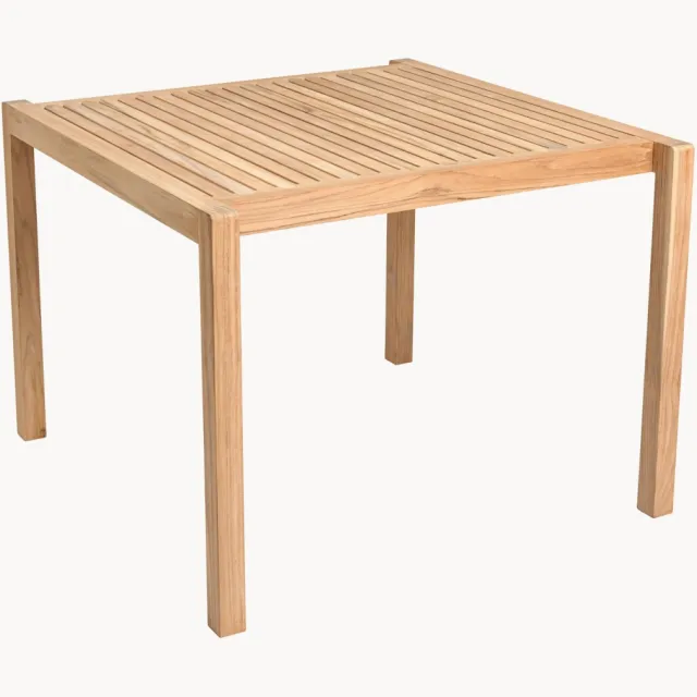 Carl Hansen & Søn Tuintafel AH901 van teakhout, 100 x 99 cm Bruin