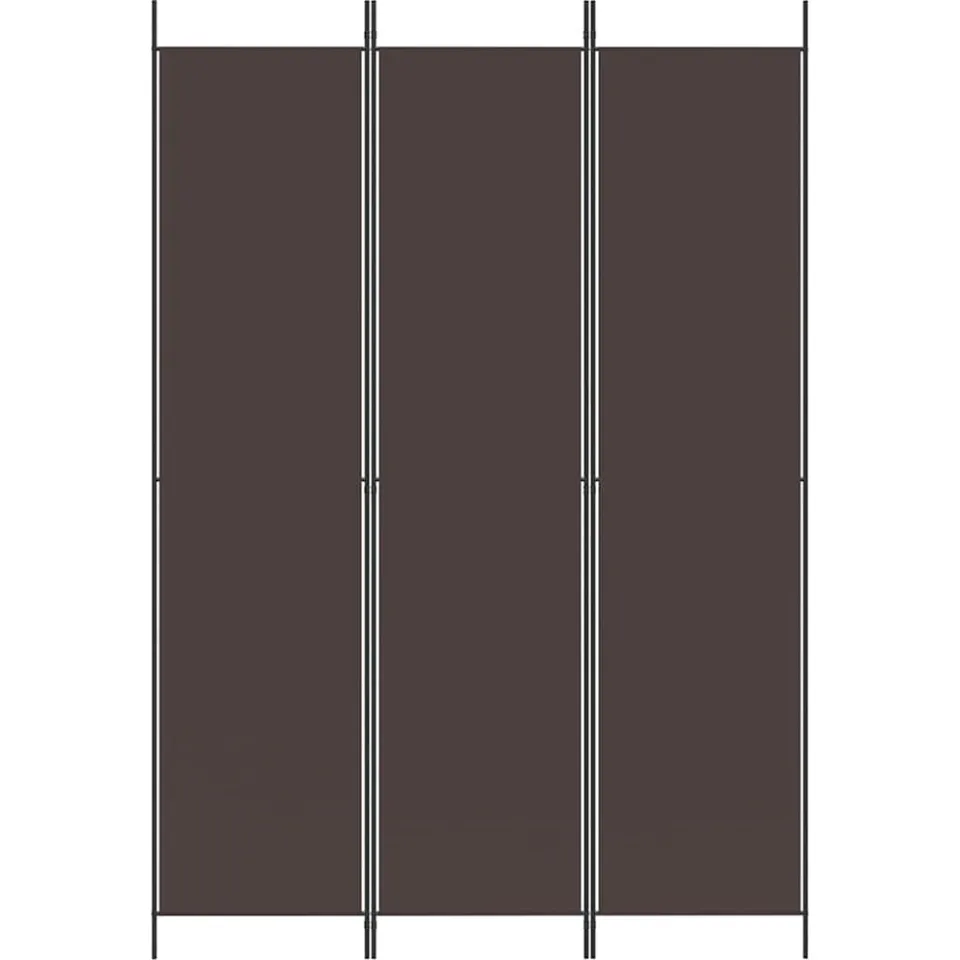vidaXL Kamerscherm met 3 panelen 150x220 cm stof bruin