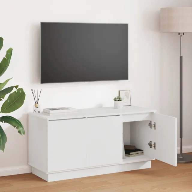 vidaXL TV-kast 100 x 38 x 49 cm Wit Bewerkt hout, foto 2