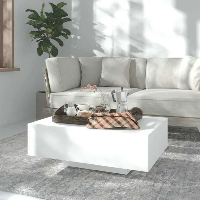 vidaXL Salontafel 85x55x31 cm bewerkt hout wit, foto 2