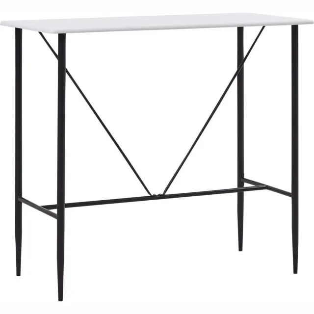 vidaXL Bartafel - 120x60x110 - cm - MDF - wit