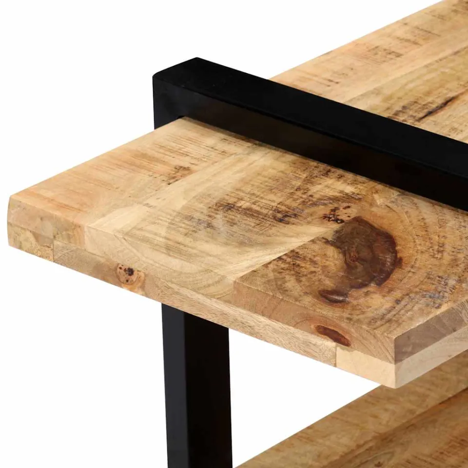 vidaXL Tv-meubel 130x40x40 cm massief mangohout bruin, foto 4