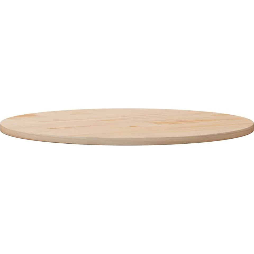 vidaXL Tafelblad Ø80x2,5 cm massief grenenhout bruin, foto 2