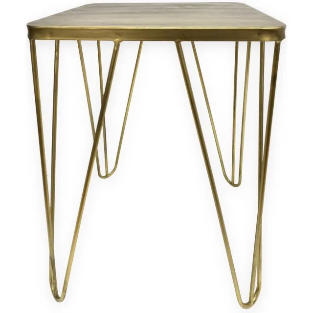 Countryfield Bijzettafel Perryville Metaal Goudkleurig 40 x 40 cm - Hoogte 52 cm