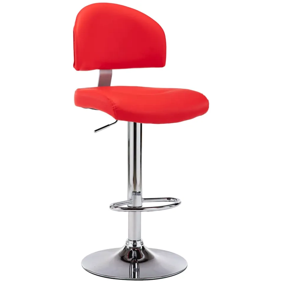 vidaXL Barstoelen 2 st kunstleer rood