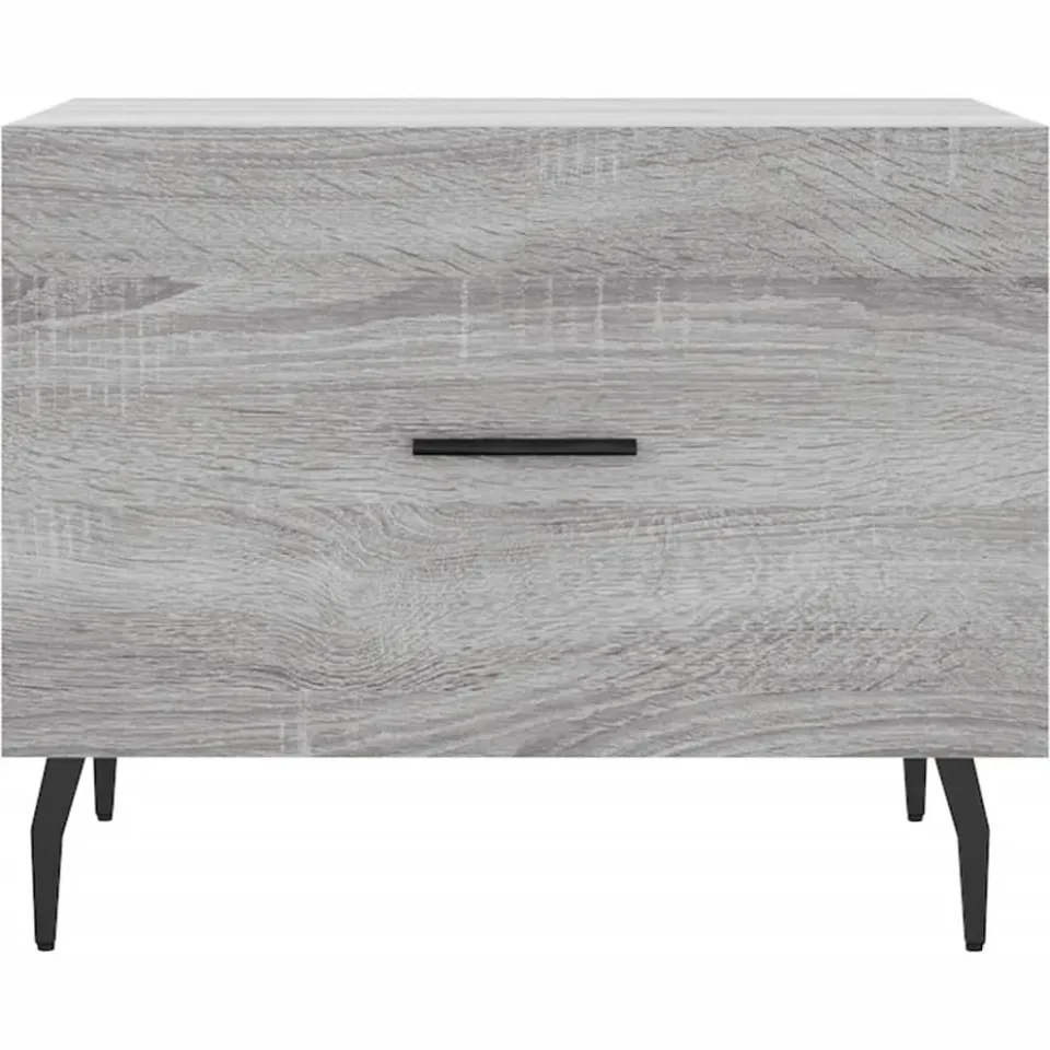 vidaXL Salontafels 2 st 50x50x40 cm bewerkt hout grijs sonoma eiken, foto 4