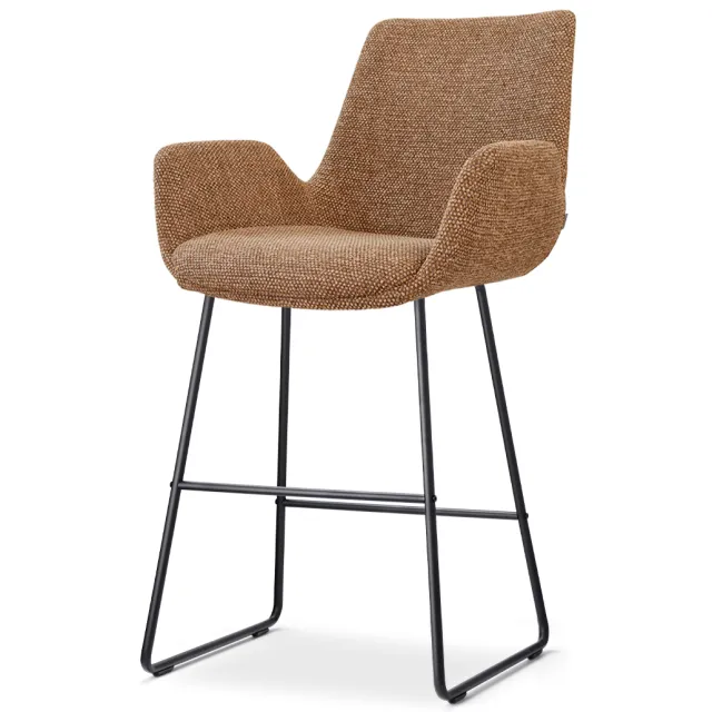 Nolon Nino-Eef barkruk bruin blend - zwart onderstel - 65 cm