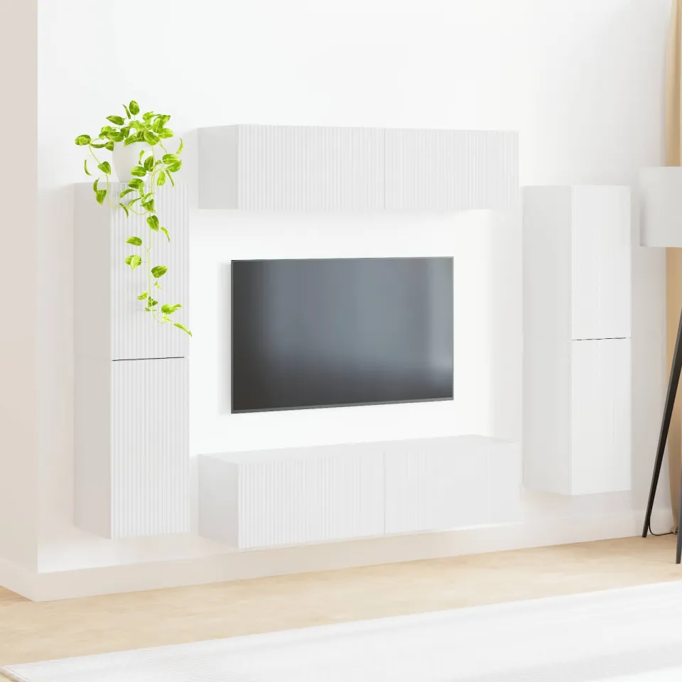 vidaXL Tv-meubelset 8 st 31 x 30 x 60 cm Hoogglans wit, foto 4
