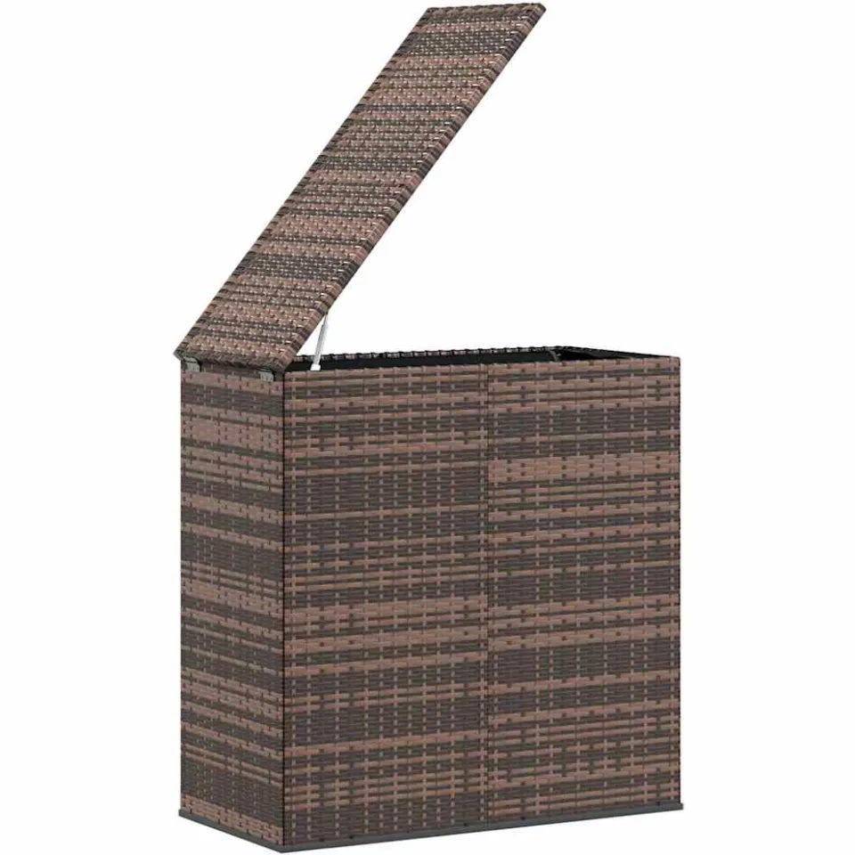 vidaXL Tuinbox 100x49x103,5 cm polyetheen rattan bruin, foto 4