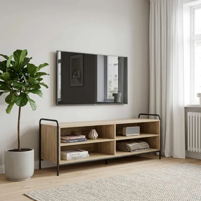 vidaXL Tv-meubel 140 x 39,5 x 50 cm Sonoma Eiken Bewerkt hout Bruin