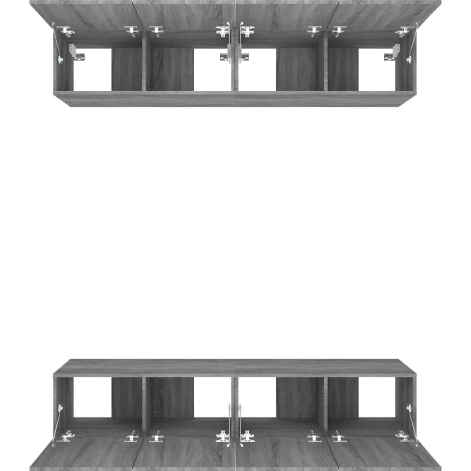 vidaXL Tv-meubelen 4 st 80x30x30 cm bewerkt hout grijs sonoma eiken, foto 3