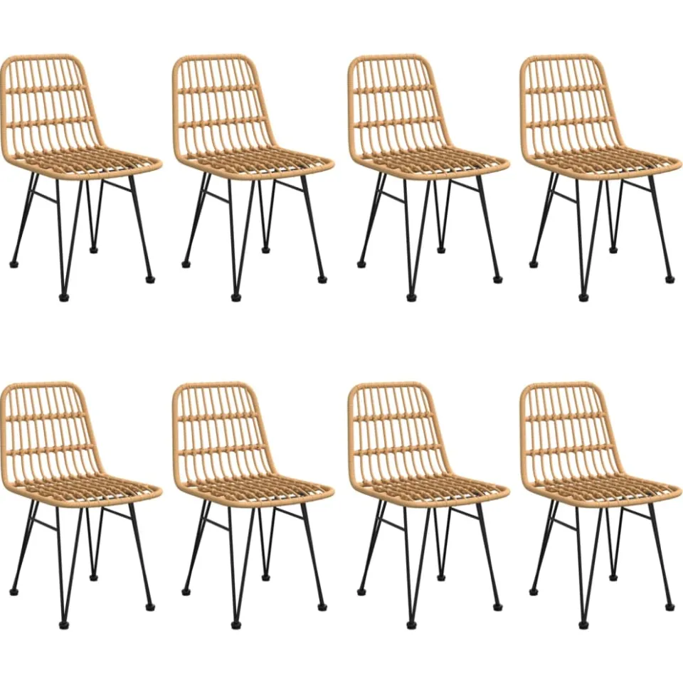 vidaXL 9-delige Tuinset poly rattan bruin, foto 3