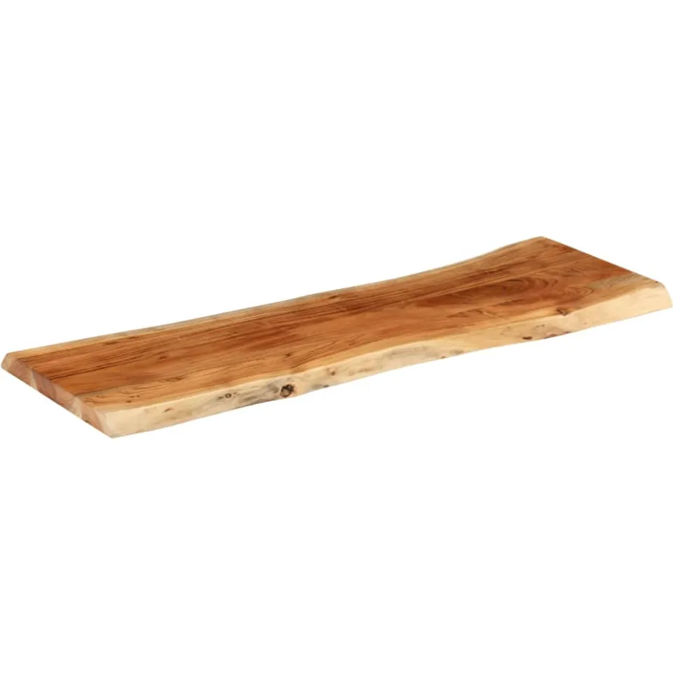 vidaXL Tafelblad rechthoekig natuurlijke rand 140x40x3,8 cm acaciahout bruin, foto 2