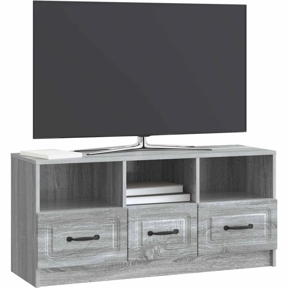 vidaXL TV-kast met lade Grijs sonoma 102 x 34,5 x 47 cm Bewerkt hout