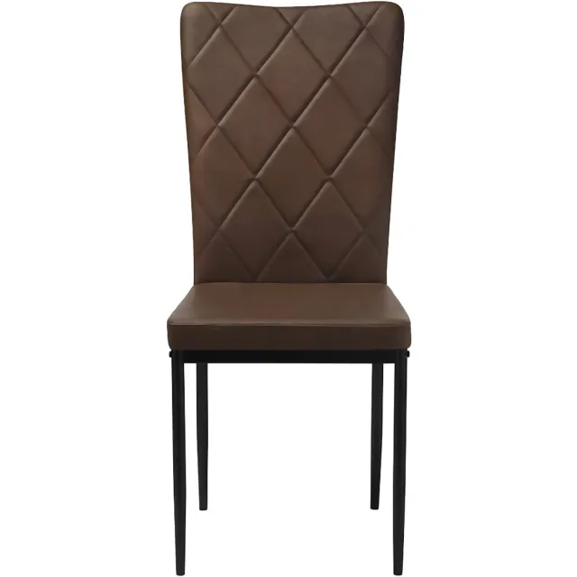 Happiq Eetkamerstoelen Delio - Set van 4 - Draaibaar - Fauteuil - Keuken - Voor eettafel - Donkerbruin leer