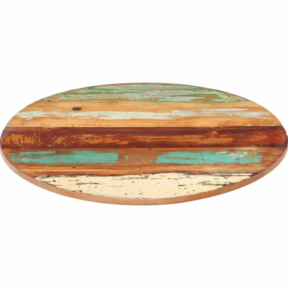 vidaXL Tafelblad rond 15-16 mm 50 cm massief gerecycled hout meerkleurig, foto 2