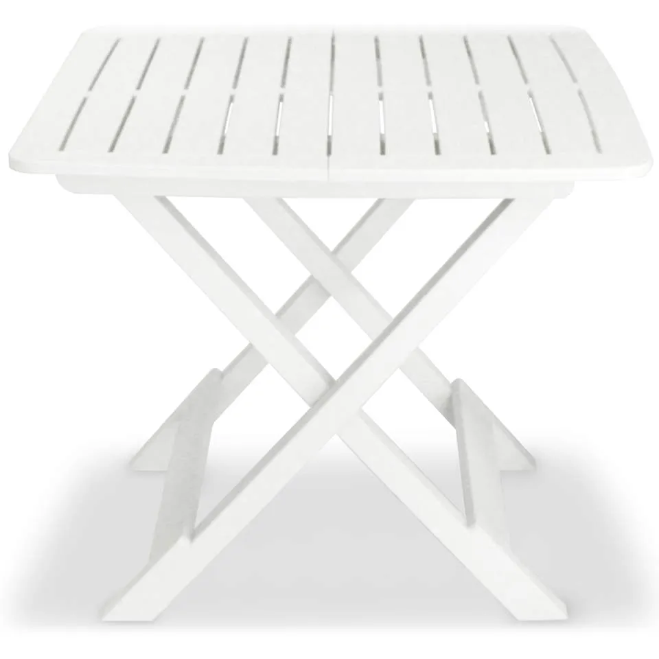 vidaXL 3-delige Bistroset inklapbaar kunststof wit, foto 2