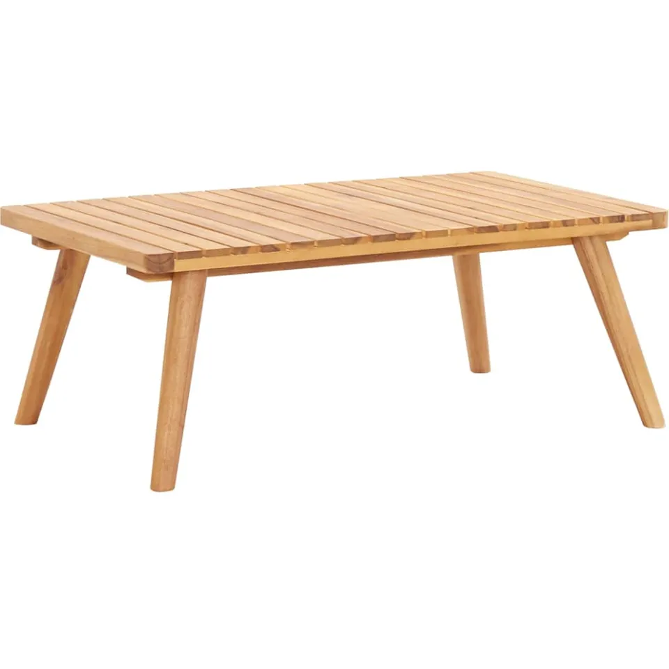 vidaXL 4-delige Loungeset met kussens massief acaciahout bruin, foto 4