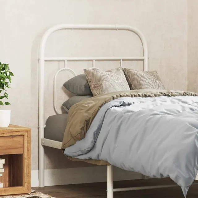 vidaXL Vervangend hoofdbord 75 cm metaal wit