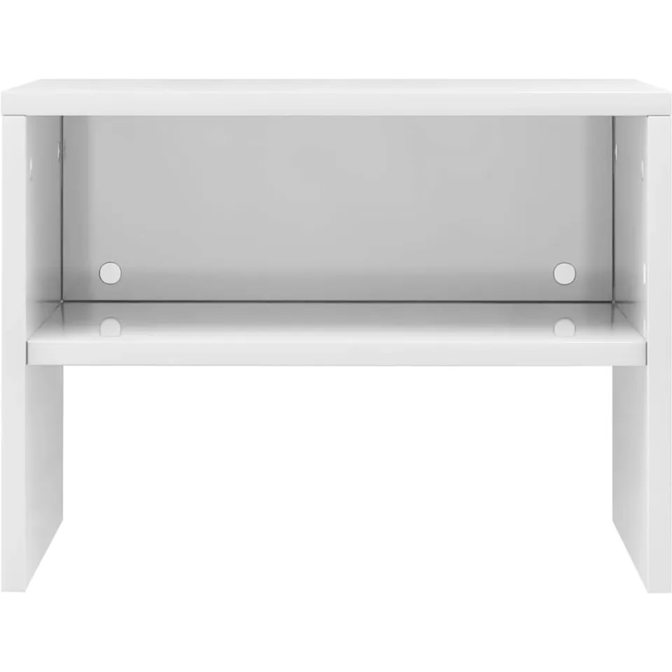 vidaXL Nachtkastje 40x30x30 cm bewerkt hout hoogglans wit