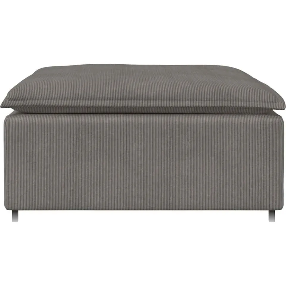 vidaXL Modulaire bank voetenbank module lichtgrijs 100x100x48 cm