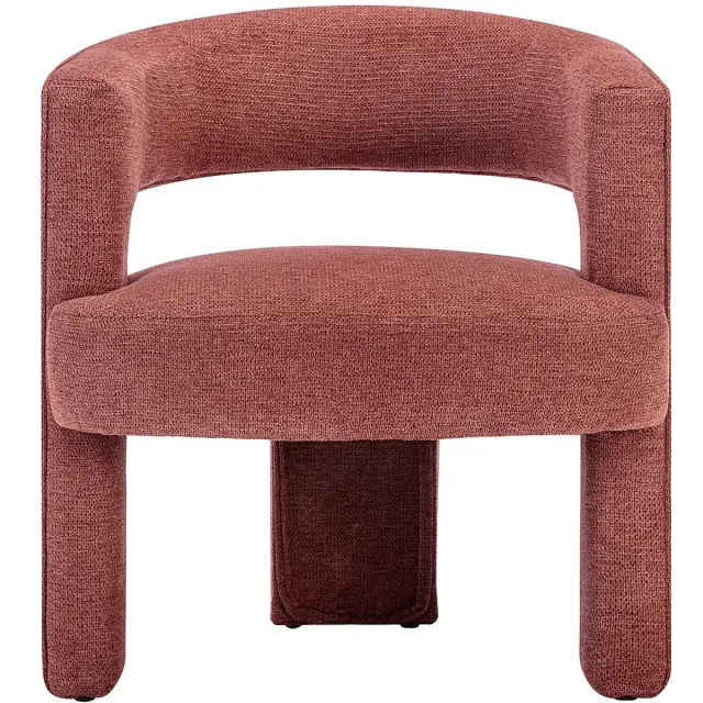 Vente-unique Fauteuil in terracotta textuurstof FONTANOVA