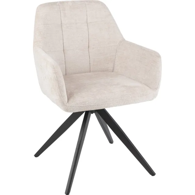 J-Line stoel Louna - ijzer/acryl - ivoor Beige