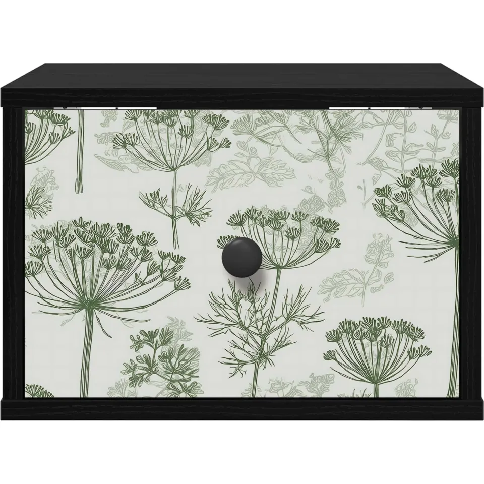 vidaXL Wandkastje GOTHA Zwart eiken 36 x 33 x 25 cm Bewerkt hout, foto 4