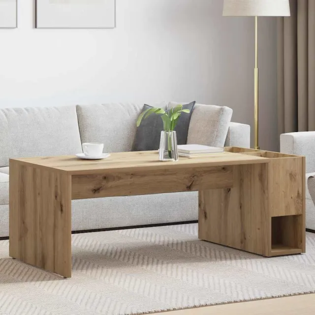 vidaXL Salontafel Artisan Eiken 101,5 x 50 x 37 cm Bewerkt hout Bruin
