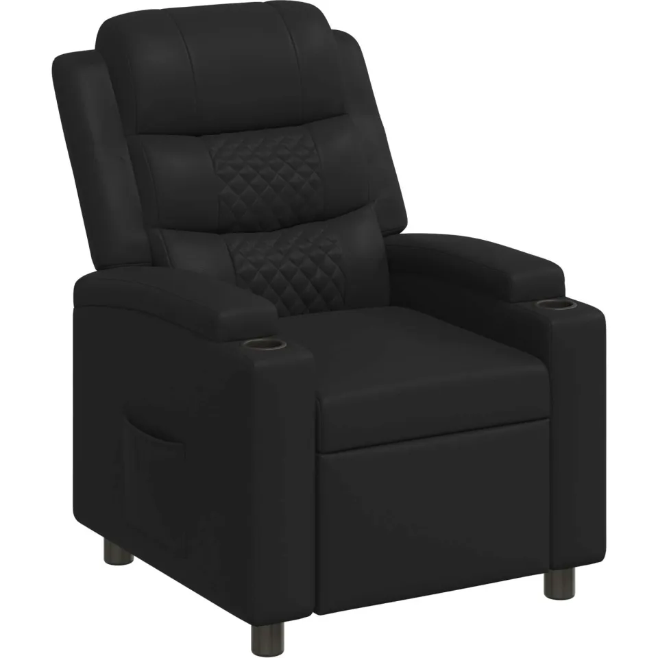 vidaXL Ligstoel Zwart 75 x 93 x 98 cm Stof