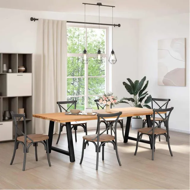 vidaXL Eettafelpoten 2 st A-vormig 90x(72-73) cm staal Bruin