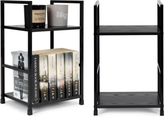 Multistore Modern Home industriële loft stijl boekenkast met 2 planken - 48,5 x 29 x 23,5 cm - Bruin