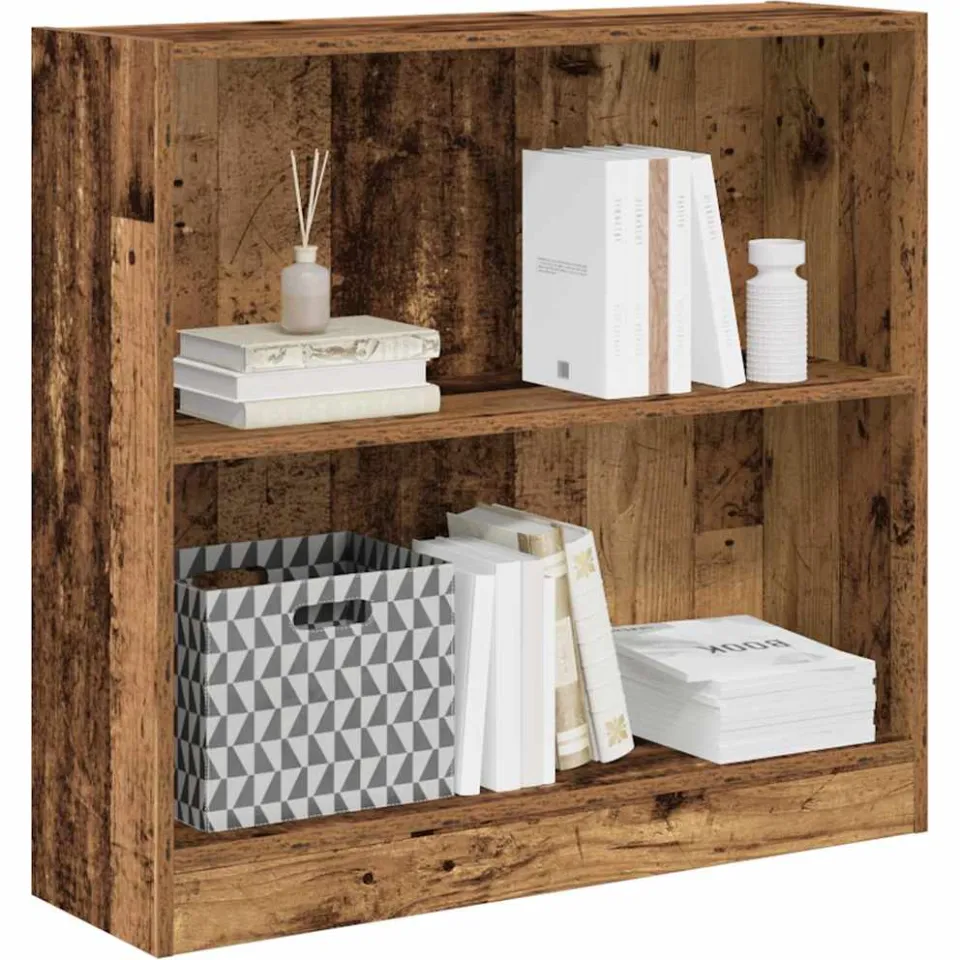 vidaXL Boekenkast 80x24x76 cm bewerkt hout oud houtkleurig Bruin
