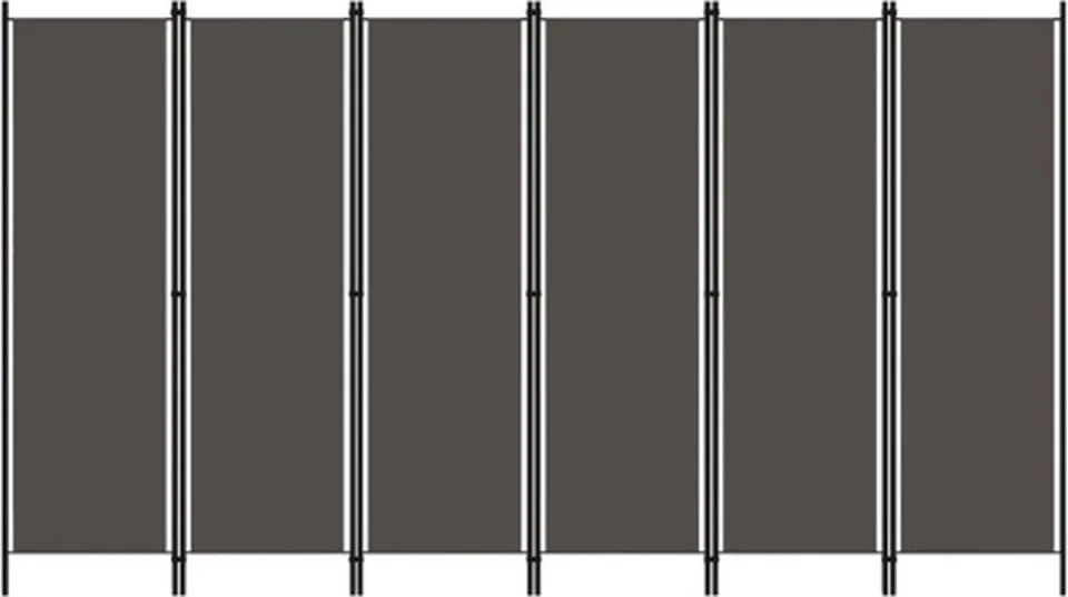 vidaXL Kamerscherm met 6 panelen 300x180 cm antraciet, foto 2