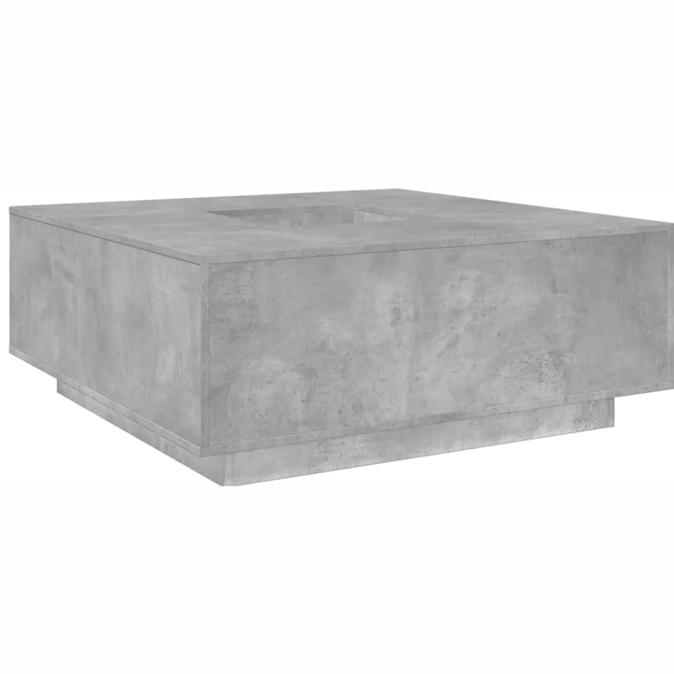 vidaXL Salontafel 100x100x40 cm bewerkt hout betongrijs grijs, foto 3