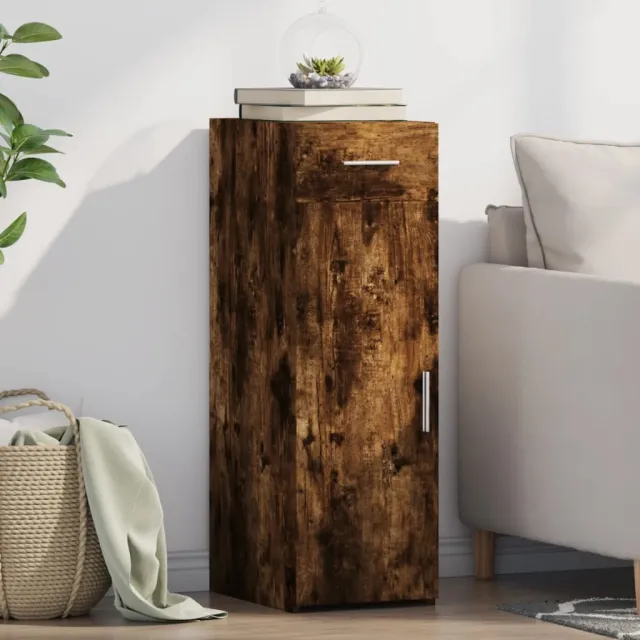 vidaXL Dressoir 30x42,5x93 cm bewerkt hout gerookt eikenkleurig Bruin
