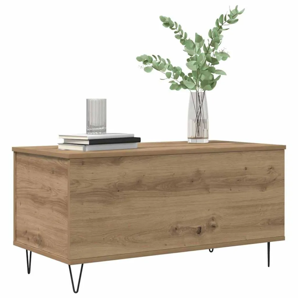 vidaXL Salontafel artisanaal eikenkleurig 90 x 44.5 x 45 cm Beige