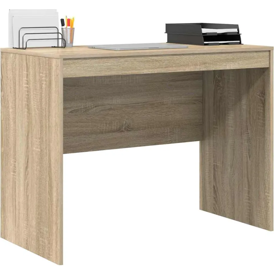 vidaXL Bureau Sonoma Eiken 100 x 50 x 76 cm Bruin