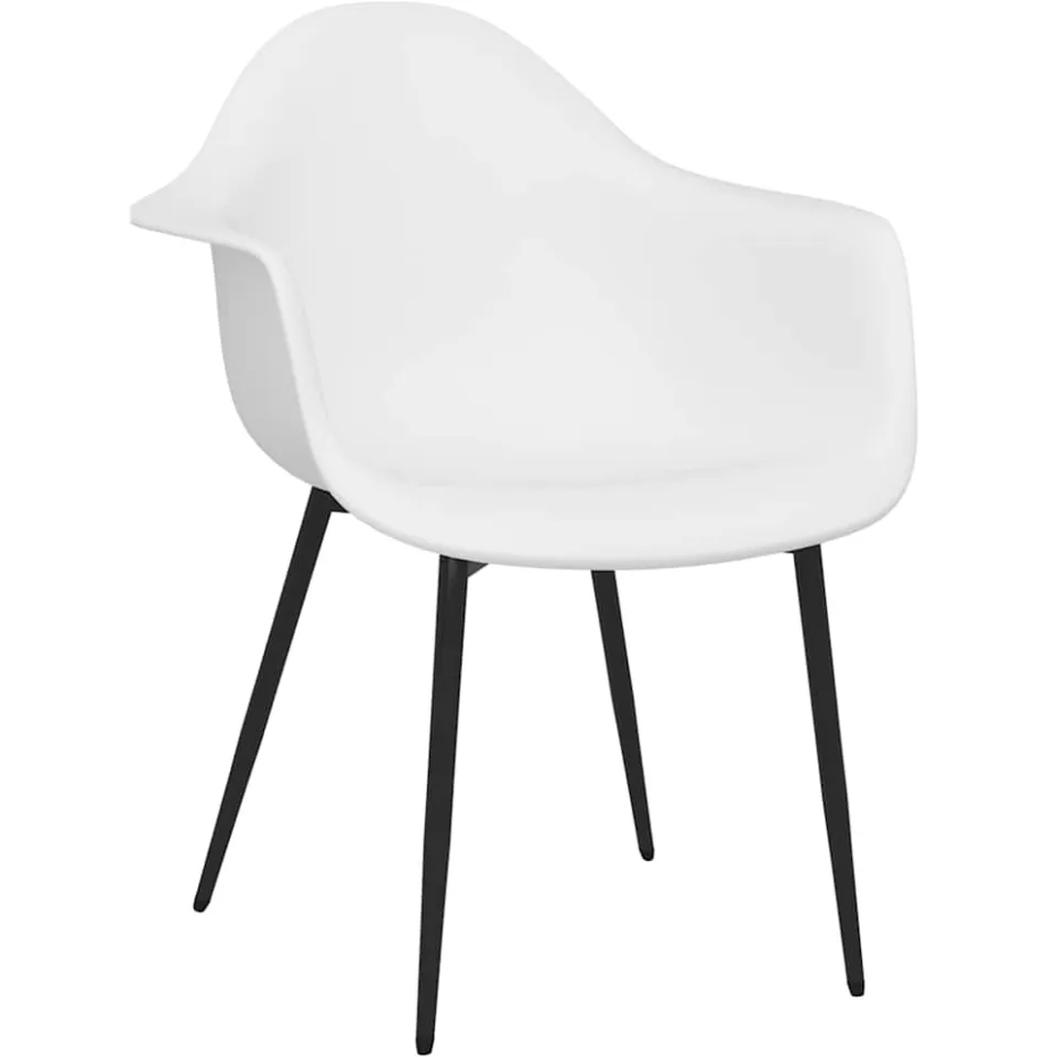 vidaXL Eetkamerstoelen 4 st PP wit