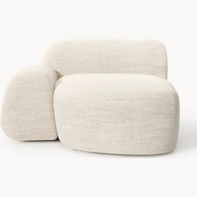 Westwing Collection Bouclé hoekmodule Wolke Beige