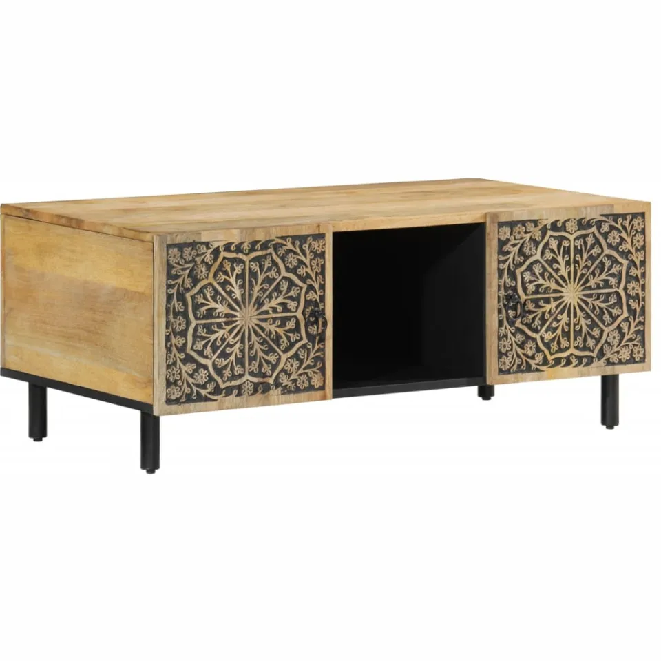 vidaXL Salontafel 100x54x40 cm massief mangohout Bruin